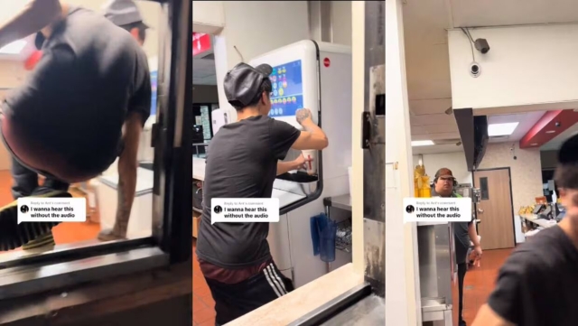 Joven irrumpe en Burger King tras no ser atendido