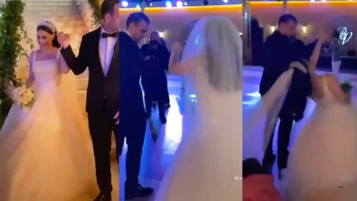 Niños jalan velo a novia en su boda y casi la tiran