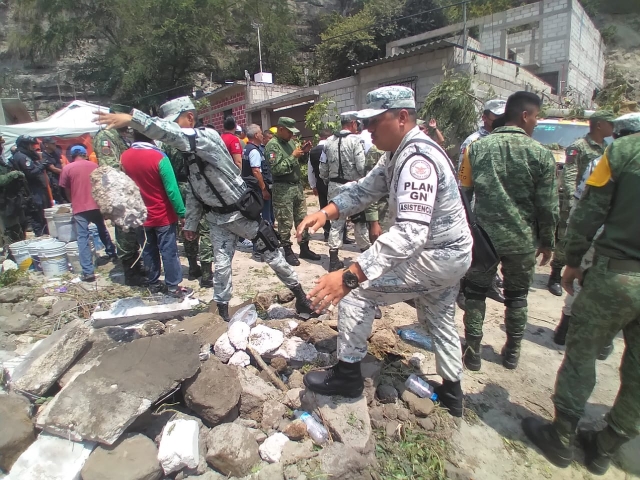 Guardia Nacional aplica Plan GN-A por desgajamiento de cerro