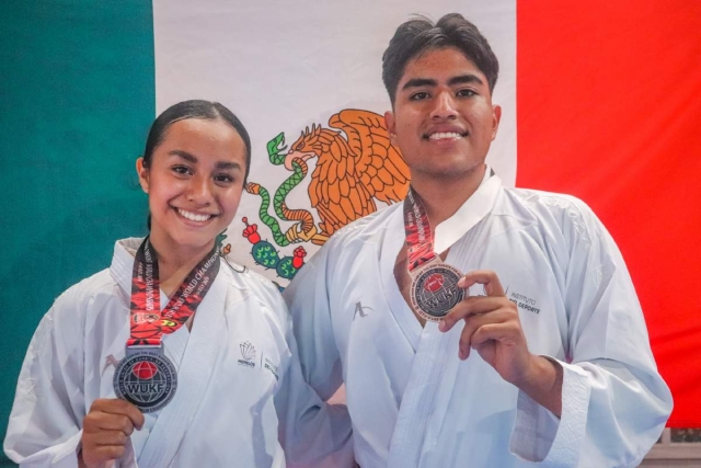 Suben morelenses a podio en mundial de karate