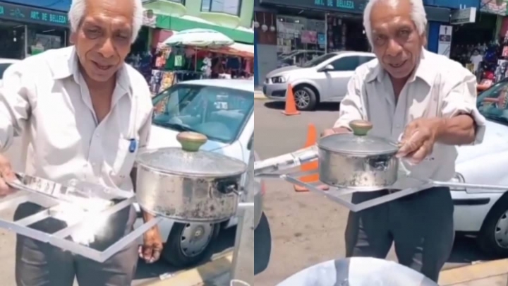 Abuelito inventa estufa solar.