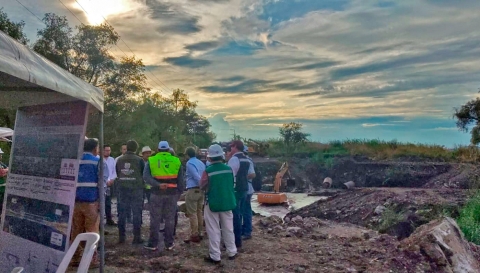 Supervisan gobiernos de Morelos y de México avance en reconstrucción del puente Jojutla