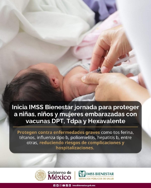 Inicia IMSS-Bienestar jornadas de vacunación