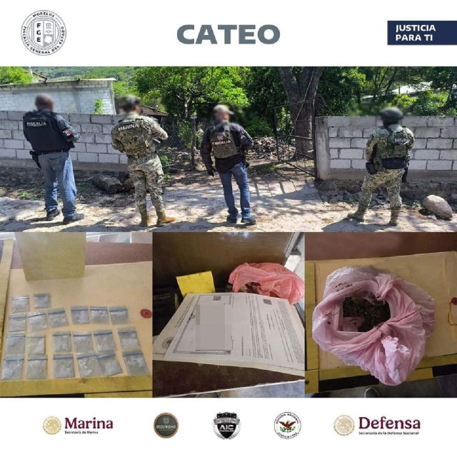 Los indicios recabados quedaron a disposición del agente del Ministerio Público de la Unidad Especializada de Delitos contra la Salud de la zona Sur Poniente.