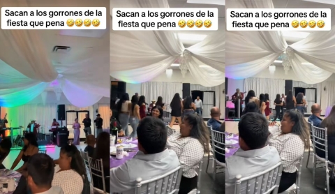 ¡Qué vergüenza! ‘Colados’ son exhibidos y expulsados de fiesta frente a todos | Video viral