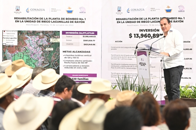 Entrega Cuauhtémoc Blanco obras para el abasto de agua en campos de cultivo de Axochiapan