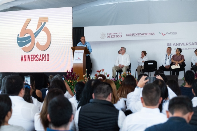 Reconoce gobernador labor de las y los trabajadores de Capufe en su 65 aniversario