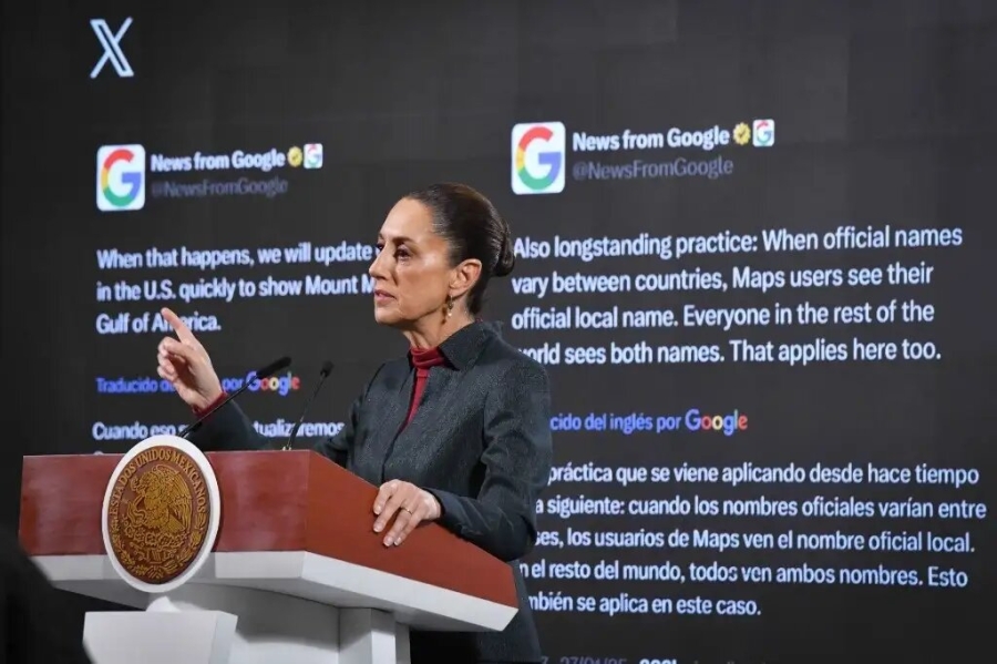 Sheinbaum enviará carta a Google por cambio de nombre del Golfo de México