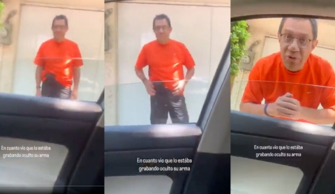 Aparece &#039;Lord Pistolón&#039;; amenazó con arma a joven por detenerse frente a su casa