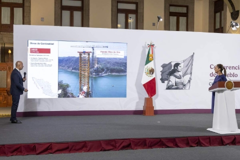 En la conferencia de prensa matutina de ayer, el titular de la SICT presentó un informe con los avances de diversas obras que el Gobierno de México realiza en varios estados del país.