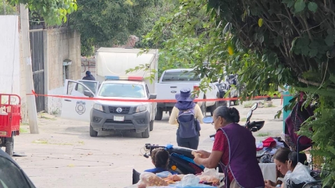 El cuerpo fue trasladado a la morgue en una unidad del Semefo.