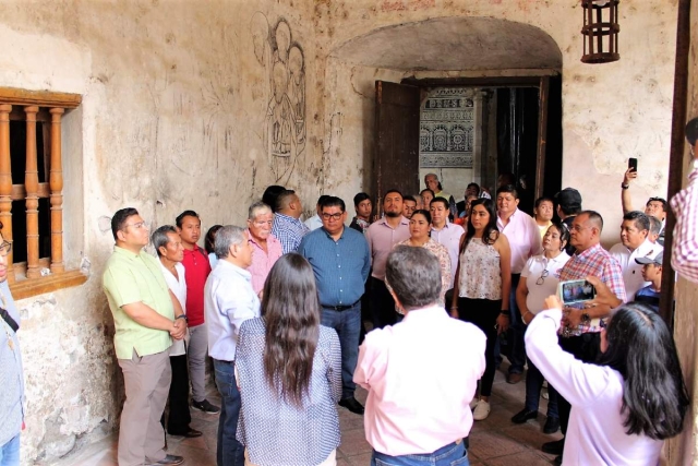 Autoridades federales y municipales recorrieron el exconvento.