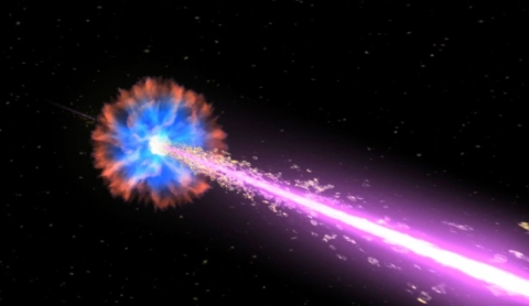 Estallidos de rayos gamma revelan una estructura colosal más allá de los modelos actuales