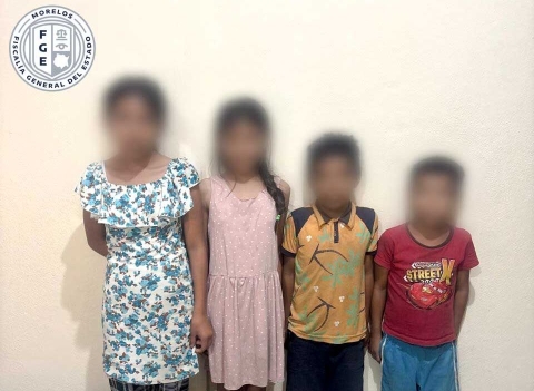 FGE Morelos resguarda a cuatro niños reportados como desaparecidos en Guerrero