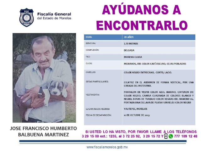 Desapareció en Yautepec hace ocho días