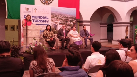 Encabeza Suárez Gerard, con prestadores de servicios y estudiantes, Día Mundial del Turismo en MuCiC