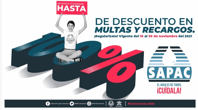 Arranca SAPAC campaña de descuento en multas y recargos