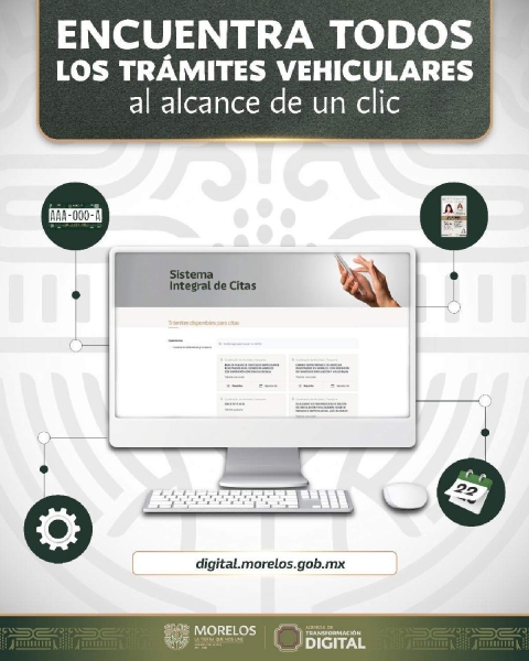 La Agencia de Transformación Digital del gobierno del estado promueve la realización de los trámites vehiculares mediante cita en línea. 