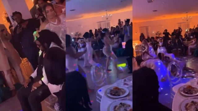 Novia baila twerking para su esposo en plena boda.