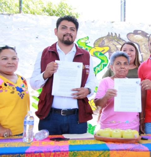 El convenio permitirá la participación comunitaria y contar con obras que resalten la cultura y tradición del antiguo pueblo de Tetelpa.
