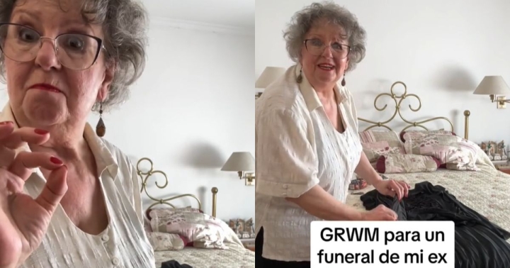 La abuelita que rompió internet: Su GRWM para el funeral de un ex se vuelve viral