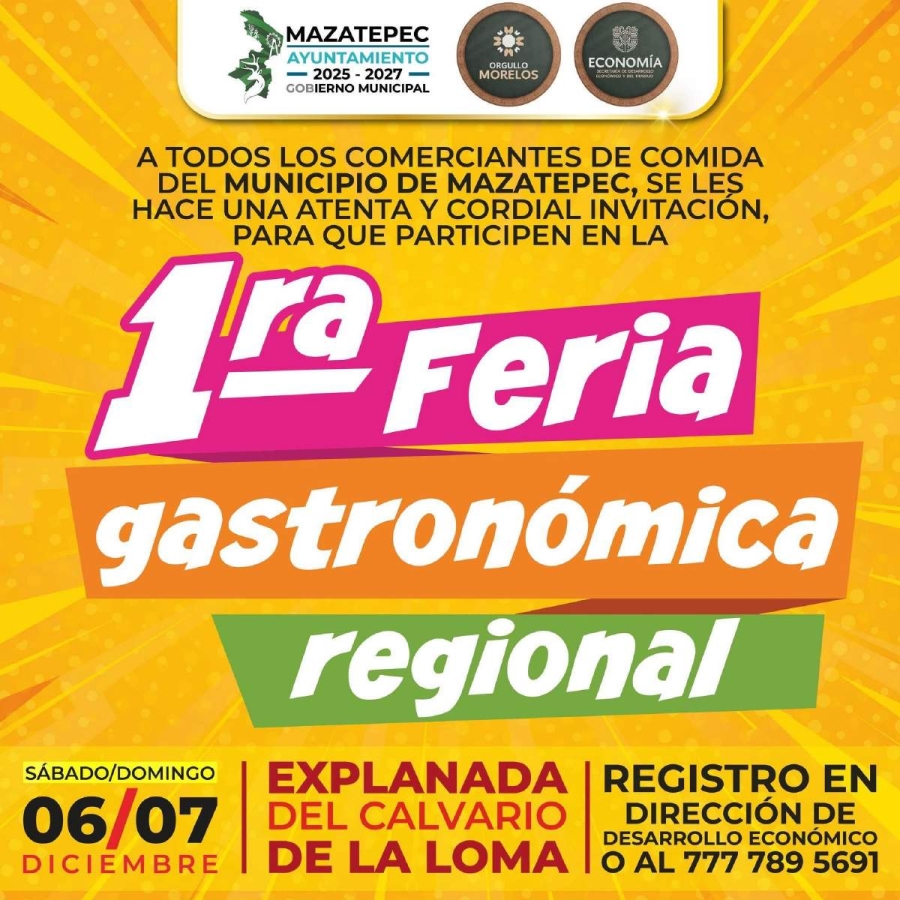 Preparan en Mazatepec Primera Feria Gastronómica Regional
