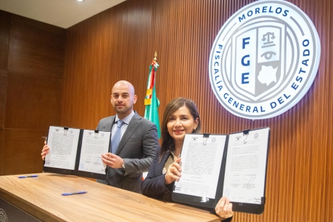 Firman FGE Morelos y UAEM convenio para el desarrollo de proyectos conjuntos