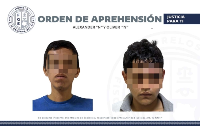 Alexander &ldquo;N&rdquo; y Oliver &ldquo;N&rdquo; presuntamente utilizaron una motocicleta para cerrar el paso a la v&iacute;ctima y amedrentarla con un arma de fuego para despojarla de su unidad, en el primer cuadro de Temixco.