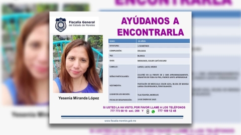Una mujer desapareció en Tlaltizapán