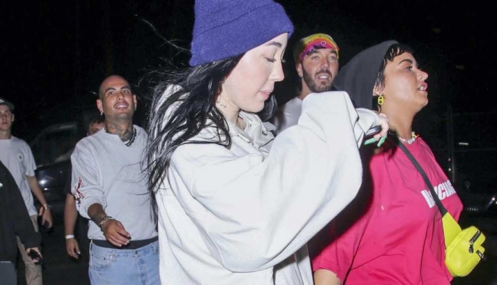Captan a Demi Lovato y hermana de Miley Cyrus agarradas de la mano en Six Flags
