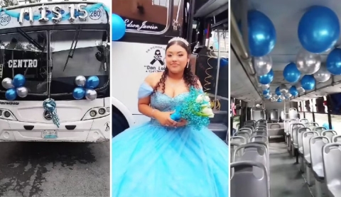Quinceañera llega en transporte urbano a su fiesta en Nuevo León y emociona en redes