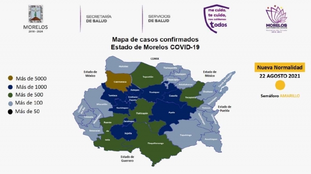 Por primera vez en varias semanas, las cifras de covid en la región sur de Morelos no mostraron incremento. Sin embargo, el estado retrocedió al semáforo naranja.