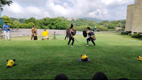 Presentan en Xochicalco Combate del Guerrero Jaguar
