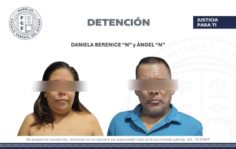 Se trata de Ángel “N” y Daniela Berenice “N”, quienes son acusados por delitos contra la salud y desacato.
