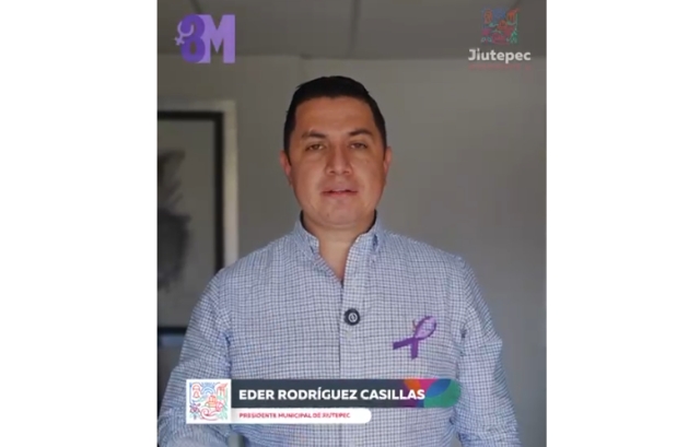 Comparte alcalde de Jiutepec mensaje en el 8M