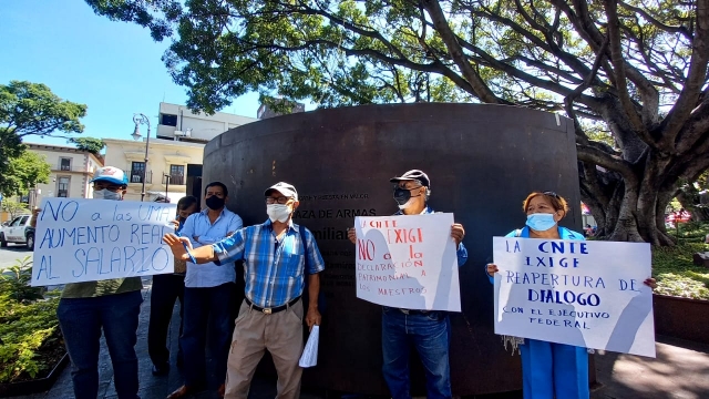 Protesta CNTE contra declaración patrimonial