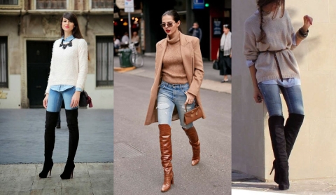 Cómo Llevar Pantalones y Jeans Dentro de Botas Altas con Estilo