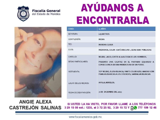 Una adolescente desapareció en Ayala