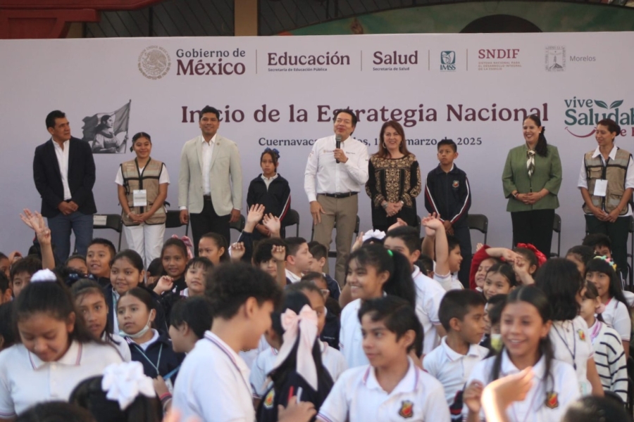 Encabezan gobernadora y titular de SEP arranque de la estrategia nacional 'Vive saludable, vive feliz'