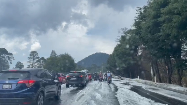 Brindó apoyo personal militar y GN en carretera México-Cuernavaca, tras granizada