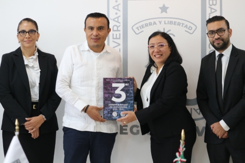 Congreso de Morelos recibe informe anual del Tribunal Unitario de Justicia Penal para Adolescentes