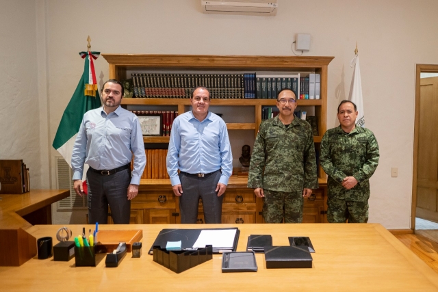 Acuerdan gobernador y comandante de 24 Zona Militar trabajar coordinados para lograr un Morelos en paz