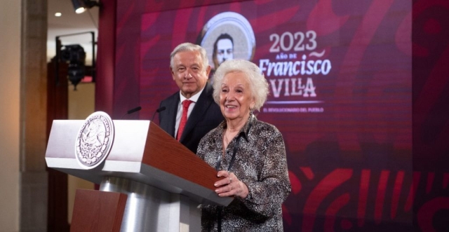 AMLO recibe a la fundadora de las Abuelas de Plaza de Mayo de Argentina