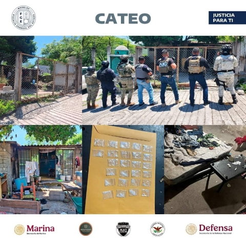 La droga y la vivienda quedaron a cargo de las autoridades.