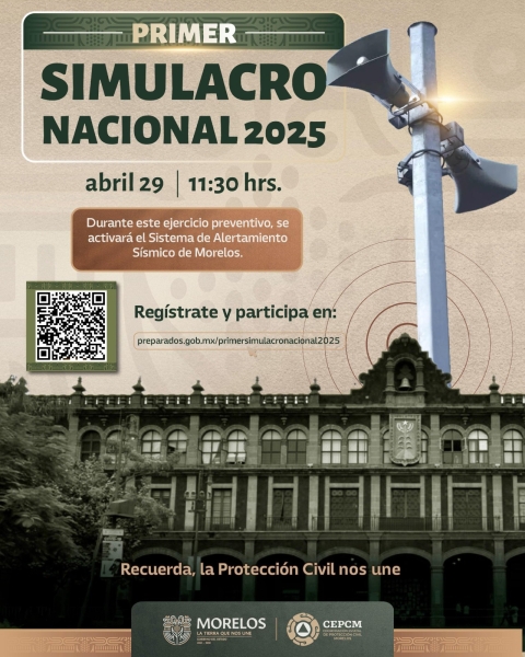 Exhorta CEPCM a participar en el Simulacro Nacional 2025