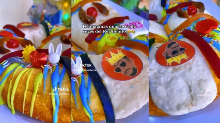 Rosca de Reyes con la cara de Bad Bunny, la tendencia para este 6 de enero