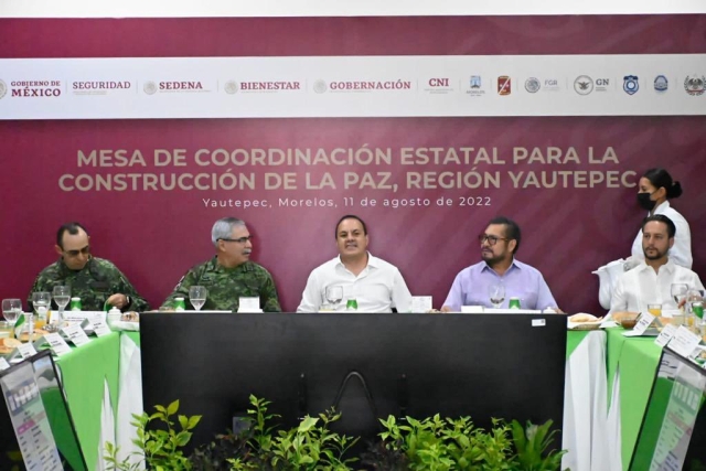 Efectúan sesión de la Mesa de Seguridad para la Construcción de la Paz, región Yautepec