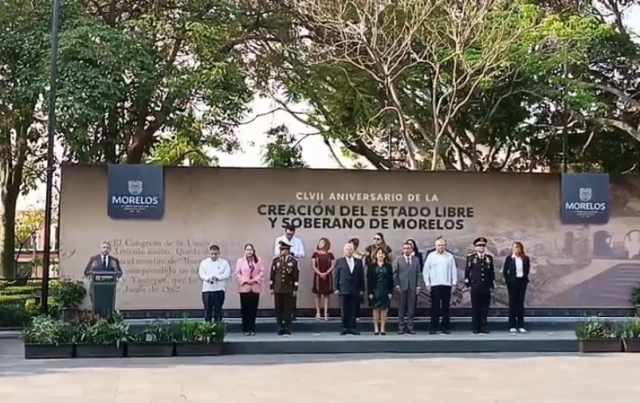 Destaca edil capitalino historia e identidad del estado de Morelos, en la conmemoraci&oacute;n del CLVII aniversario de su creaci&oacute;n