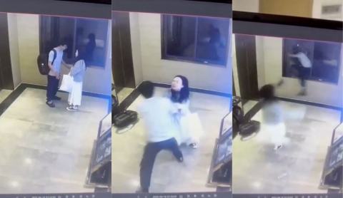 Video impactante: joven salta por una ventana tras ser rechazado por compañera