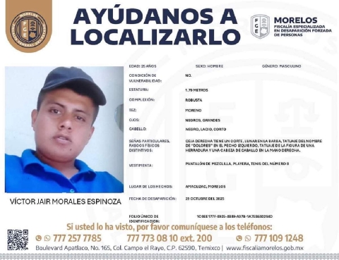 Un joven es buscado desde hace un mes